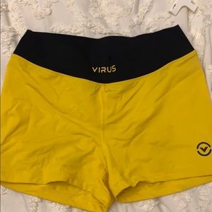 Yellow VIRUS shorts
